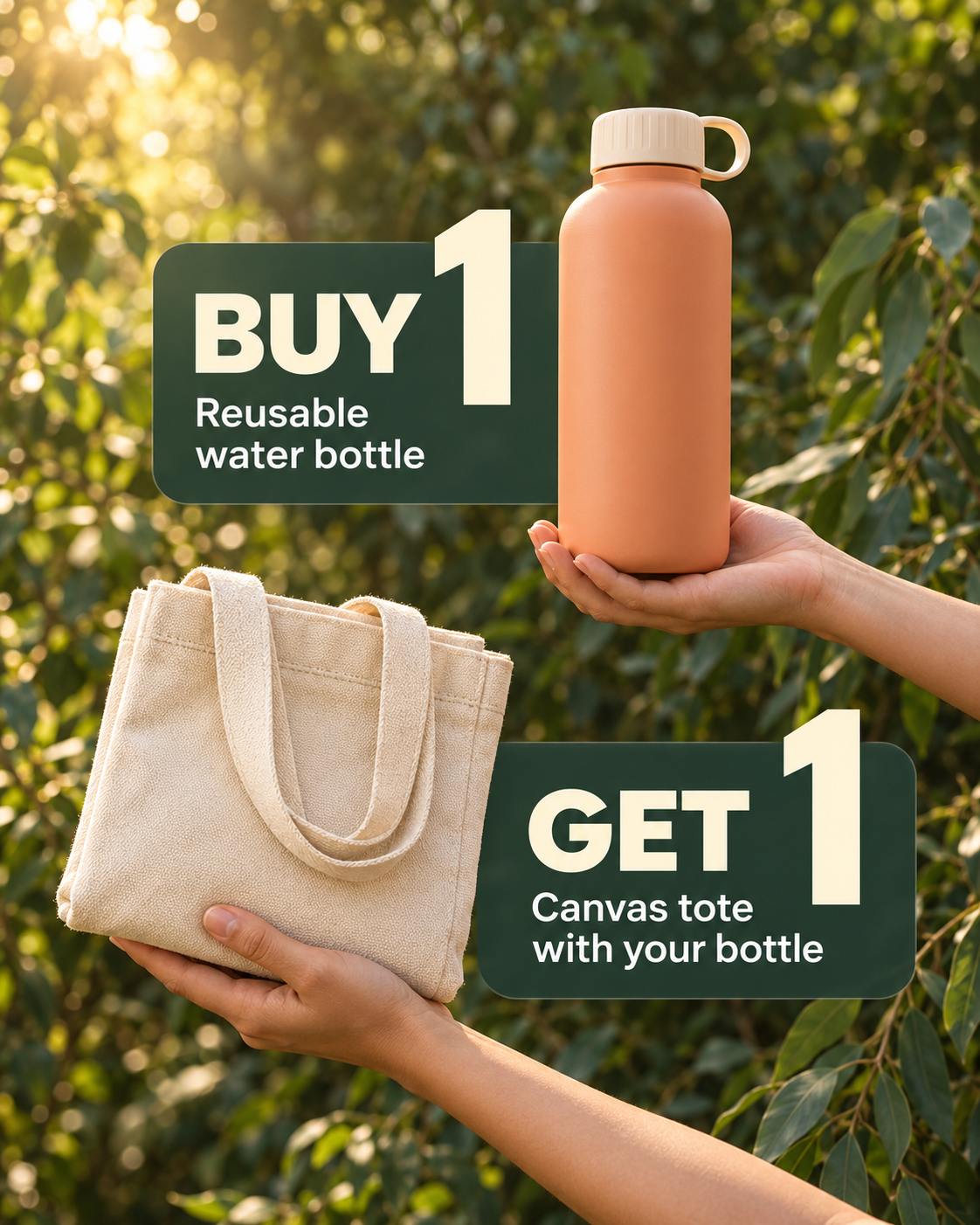 Buy 1 Get 1 Bottle Offer Ad